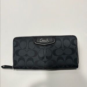 Coach Black Zip Wallet